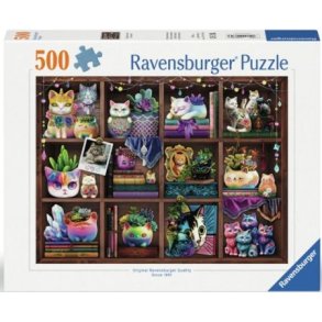 Ravensburger puslespil - 500 brikker med Katte og planter