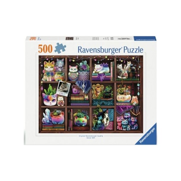 Ravensburger 500 brikker - med Katte og planter
