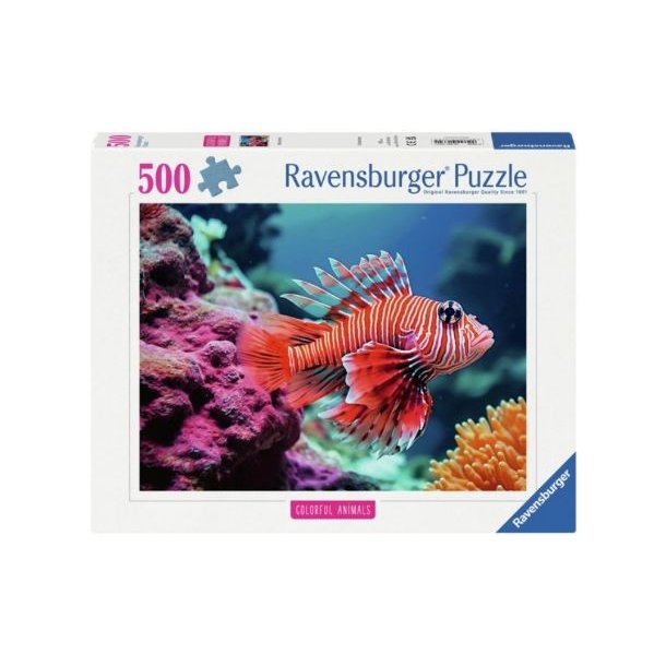 Ravensburger 500 brikker - med Rd fisk