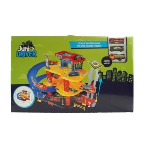 Junior Driver Servicestation Legest med 3 Kretjer