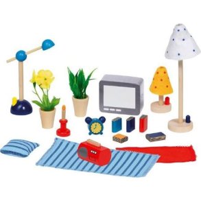 Stue-/v�relsestilbeh�r til dukkehus