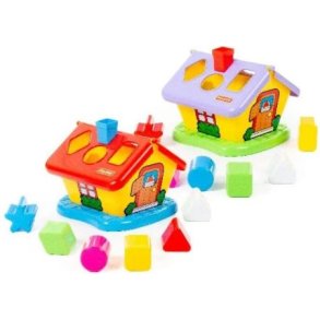 POLESIE Puttekasse hus med klodser 21,5x20x18,5cm ass.