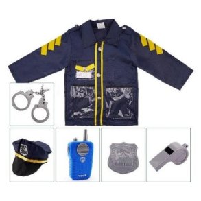 YUE QIANG Udkl�dningss�t politi jakke bl� med tilbeh�r