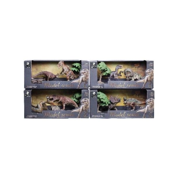 Dinoer med planter assorterede