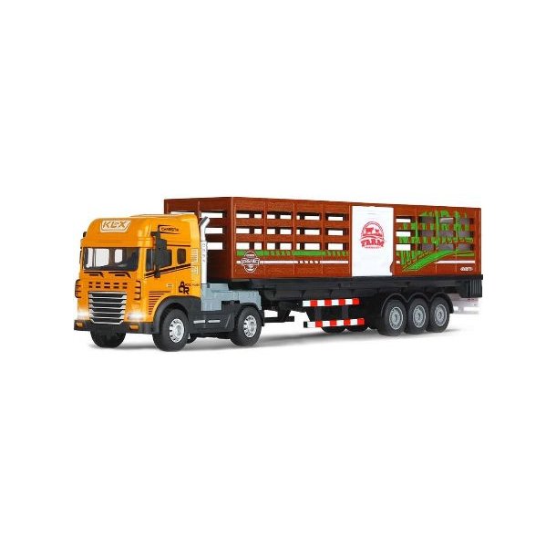 KLX die-cast Die-cast truck w/animal trailer, light &amp; sound