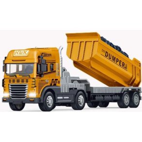 KLX die-cast truck m. dumper lyd/lys