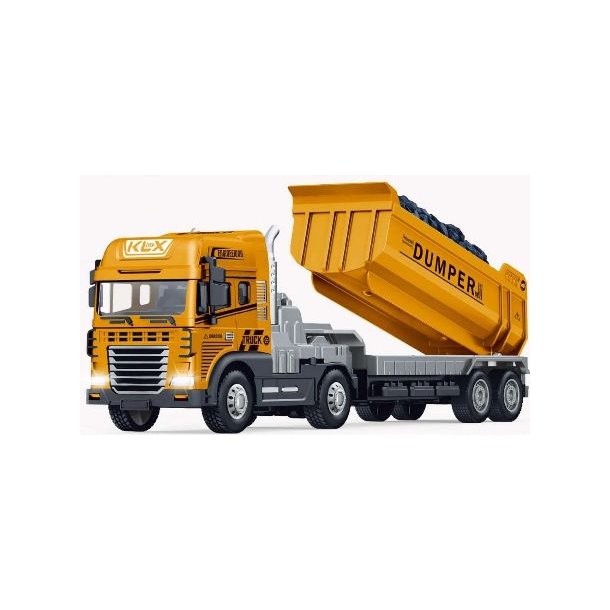 KLX die-cast truck m. dumper lyd/lys
