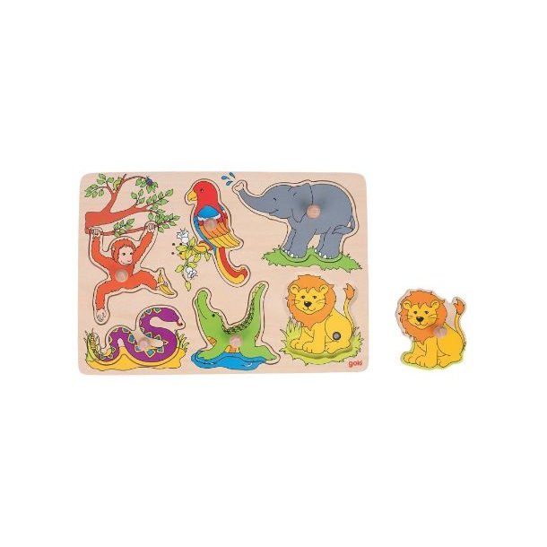 Lyd puslespil med zoo-dyr