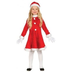 Julekjole med nissehue (til brn)