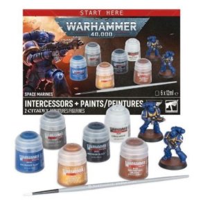 Warhammer 40000 s�t med Intercessors + maling