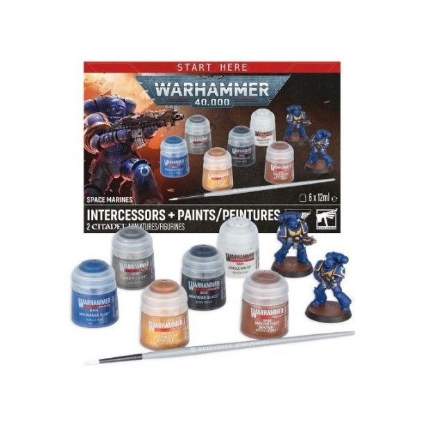 Warhammer 40000 s�t med Intercessors + maling