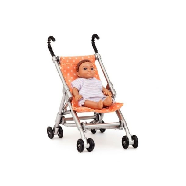 Lundby Paraplyklapvogn + baby