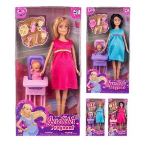 Judith Gravid m. Baby og tilbehr 2 ass.