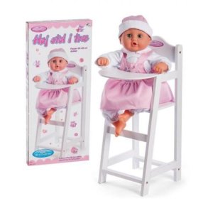 Hj stol i tr til baby dukke 