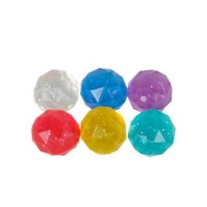 Glamor Diamantformede Hoppebolde 32 mm 6-pak