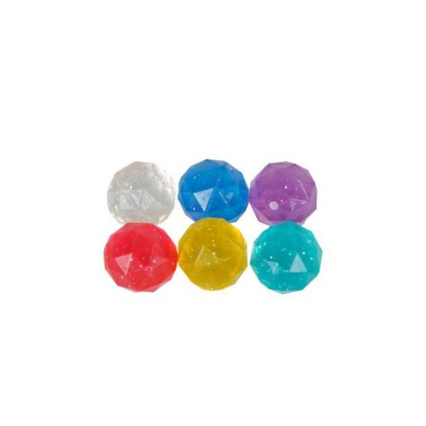 Glamor Diamantformede Hoppebolde 32 mm 6-pak