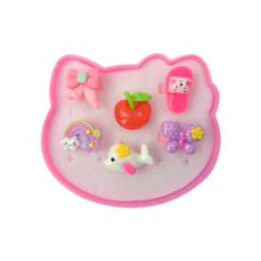 Hjerteske med 6 stk. Kulrte ringe