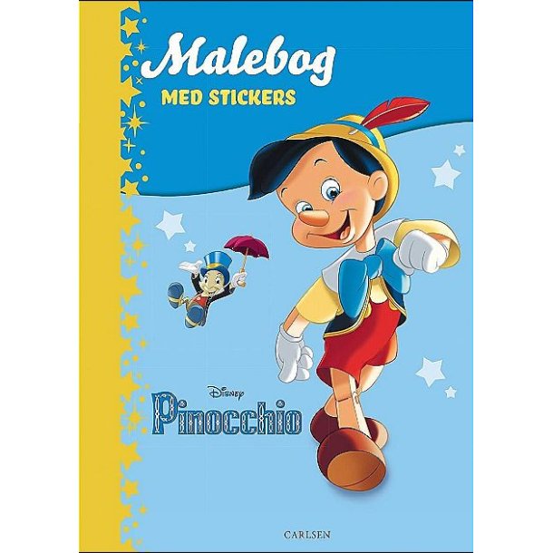 Malebog m. Stickers Pinocchio