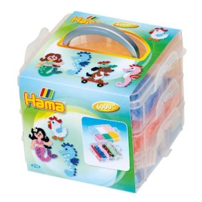 Hama Midi Opbevaringsboks (lille) m. 6000stk perler + 3 stiftplader
