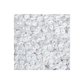 Pailletter 10g Hvid