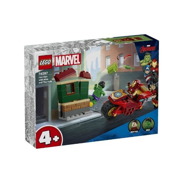 LEGO Marvel - Iron Man med motorcykel og Hulk 