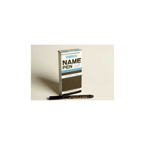 Marvy Permanent Ink Name Pen Black - Extra fine tip