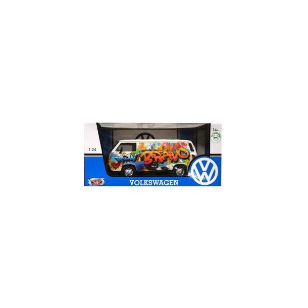 Folkevogn I metal 1:24 - VolkWagen type 2(T3) med graffiti