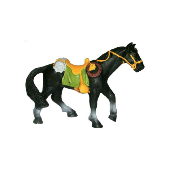 Hest sort med saddel