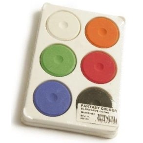 Plastpalette med 6 farver