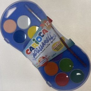 aquarell vandfarver med pensel