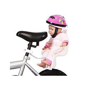 Cykelstol til dukke hvid