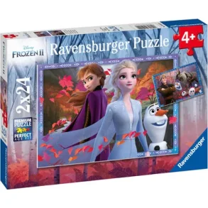 Ravensburger puslespil - 2x24 brikker med Frozen