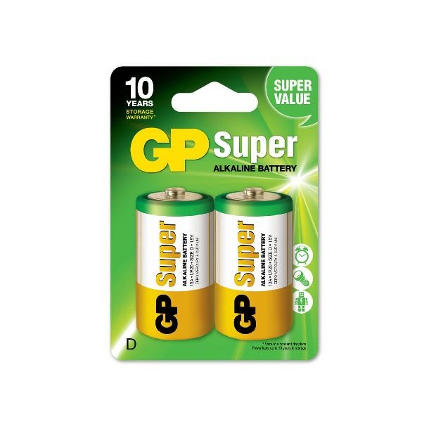 D Batterier GP Super Alkaline 2-pak