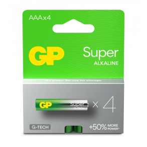 Batterier AAA Gp Super alkaline batteries 4-pak