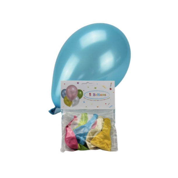 Balloner i forskellige farver, 8 stk