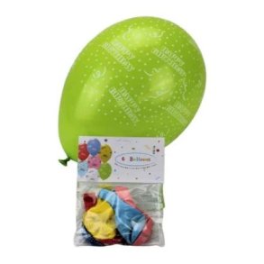 Balloner 6 stk med tekst