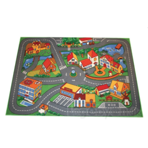 Legetppe med vejbanemnster