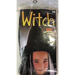 Hekse paryk. Ekstra lang, sort/gr