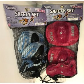 Beskyttersæt - 3-6 år til knæ, albuer, hænder - Vælg mellem lyseblå eller pink