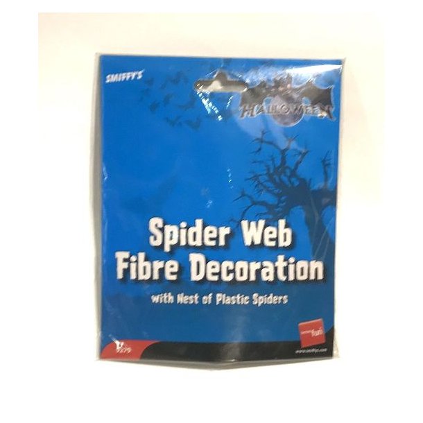 Spider web fibre decoration