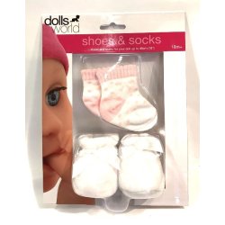 Strmper og sutsko til dukke p ca. 46cm