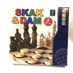 Skak og Dam 2 spil i et
