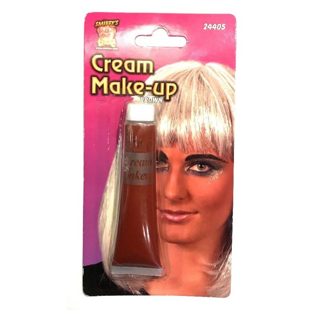 Smiffy's brun make-up creme i tube. Vandbaseret