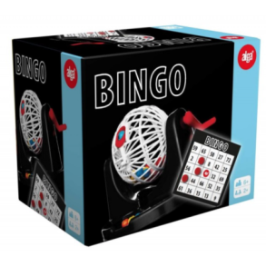 Bingo med dreje maskine, plader og brikker