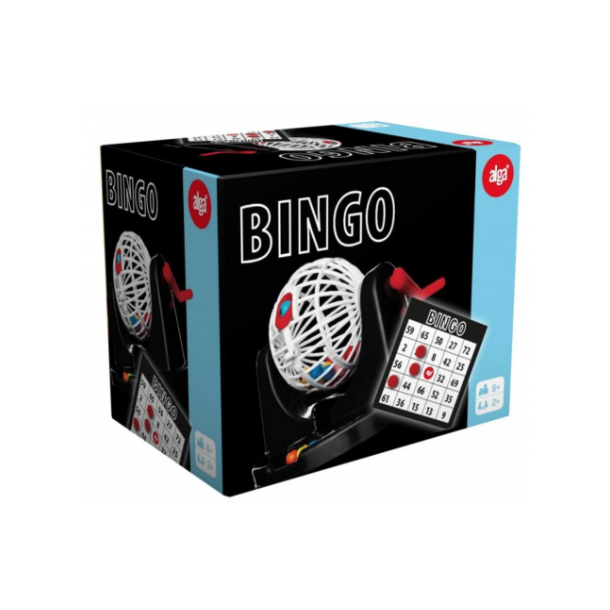 Bingo med dreje maskine, plader og brikker