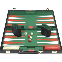 Backgammon i sort kuffert
