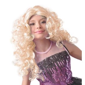 Paryk kr�llet h�r blond