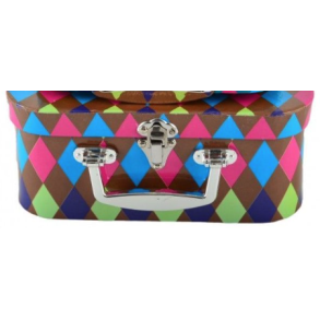 Kuffert med brunt harlekin mnster