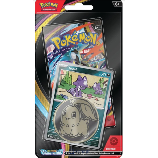 Pokemon Chaos Rising Blister pakke med en booster, limit. kort og m�nt