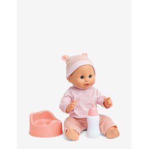 Sara Dukke 40cm Tisse og Spise m/ sutteflaske og potte